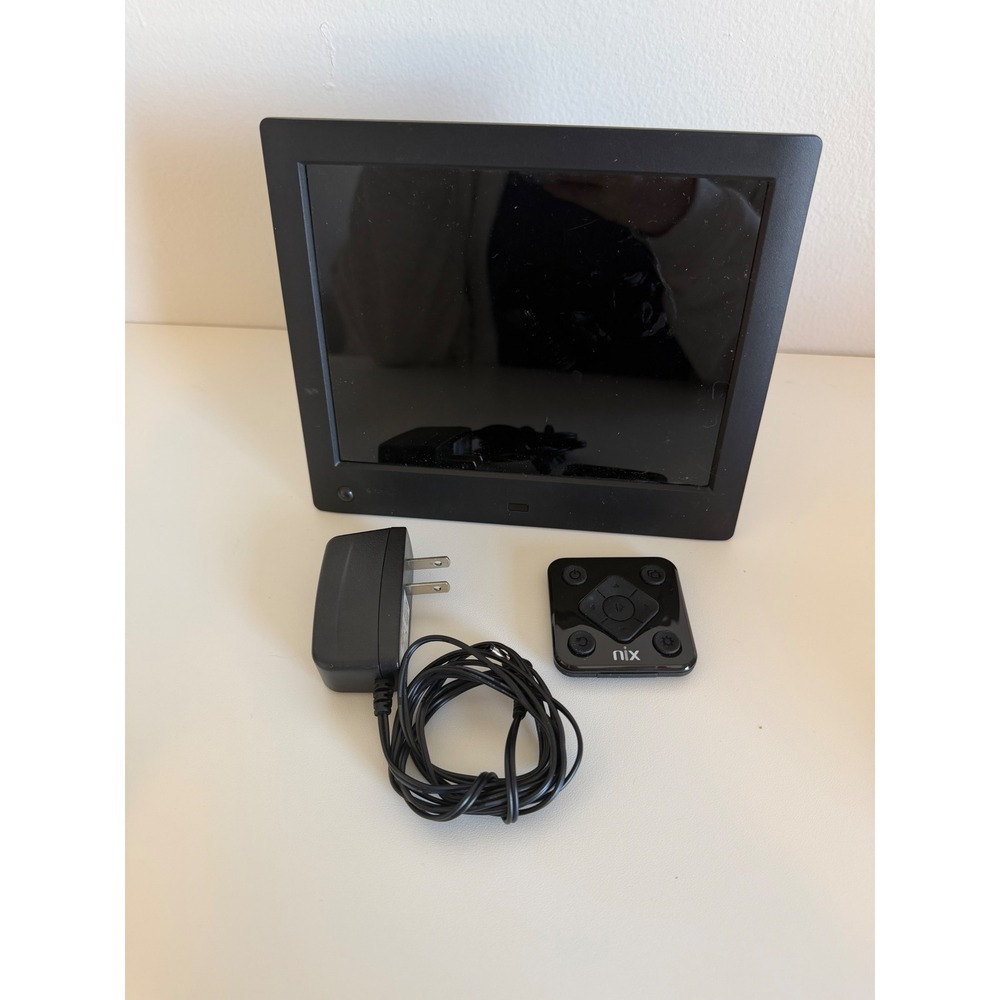 Nix 8 Inch Digital Photo Frame Black with Remote and Power Adapter High Res